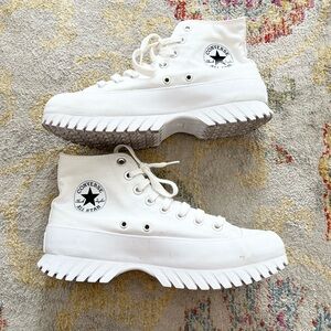 Converse High Top Lugged Platform Sneaker White size 9.5